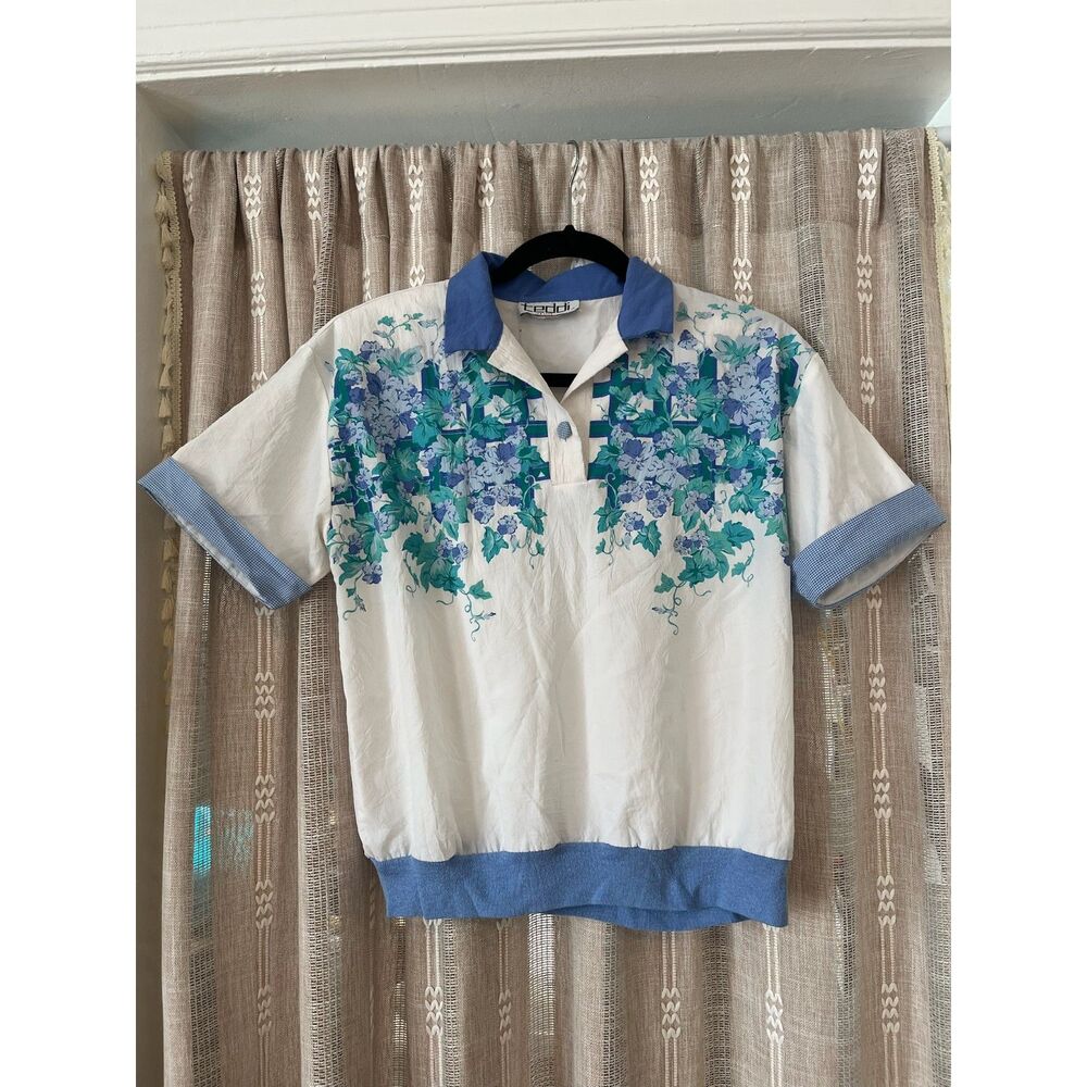 Teddi 80s Floral Top - Picture 1 of 4